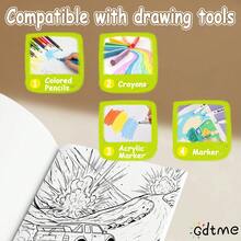 GDTME 1pc Cute Simple Pink Coloring Book: Adorable And Fun Items, Food, Household Goods, Fashionable Minimalist Designs, Relaxing Coloring Space To Relieve Stress, 24 Thick Pages, Suitable As Birthday, Christmas, New Year Gift, Art Supplies, Office Supplies - Cute and Simple - View 6