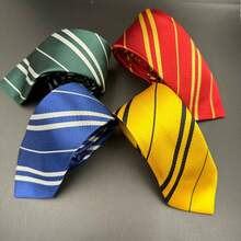 Tie School Of Wizardry Cosplay Unisex Tie Accessories - Vàng-xanh - Xem 2
