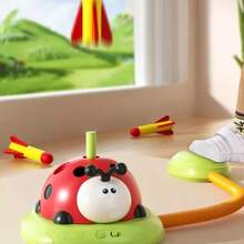 Regalo de Navidad para niños/niños pequeños | 1 pieza Máquina de saltar a la cuerda de 3 en 1 con mariquita | Juguete interactivo de juego sensorial para interiores/exteriores | Conjunto de actividad de plástico verde duradero - Multicolor - Ver 9