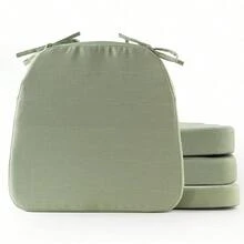 Cojín de silla con lazos para sillas de comedor, almohadilla antideslizante para silla de cocina y cojín para asiento de comedor con funda lavable a máquina, 16" x 16" x 2" - Verde salvia - Ver 11