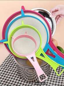 4pcs Versatile Fine Mesh Strainer Set With Comfort-Grip Handles - Ideal For Sifting Tea, Straining Juice & Flour, Soy Milk Filtration - Essential Kitchen Accessories For Daily Cooking & Baking Tasks,Kitchen Strainer Set With Fine Mesh, Essential Kitchen Tools & Kitchen Accessories, A Must-Have Kitchen Tools Gift For Home Chefs, Space-Saving Storage For Kitchen Organizers,Christmas Kitchen Gifts Idea - Multicolor - View 1