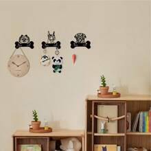 1 Piece Iron Bome Small Hook, Black Cute Dog Hook, Bathroom Towel Hook Kitchen Utensil Hook Bedroom Coat Hook, Hanging Key At The Entrance