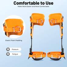 Aohuada Tree Climbing Spikes,Climbing Spikes With Multi-Functional Belt, Steel Adjustable Climber Gaffs Climbing Trees Gear For Outdoor Jungle Survival Fruit Picking - Orange - View 6