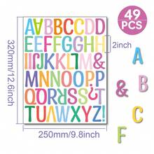 2-Inch Colorful Number & Letter Stickers, Self-Adhesive Decorative Decals For Classroom, Mailbox, Home