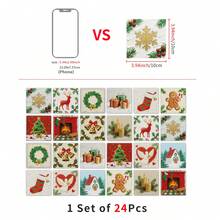 24-Piece Tile Sticker Wall Decor Bathroom Kitchen Wall Sticker Waterproof PVC Decorative Sticker - 2D Sticker With Retro Design And Mosaic Style (4 X 4 Inches) - F - 查看 2