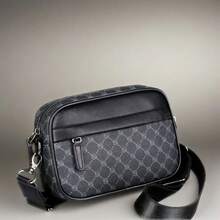 Men's Fashion Casual Crossbody Bag Large Capacity Youth Gift Street Style Horizontal New Model SH76-5 - Black - View 8