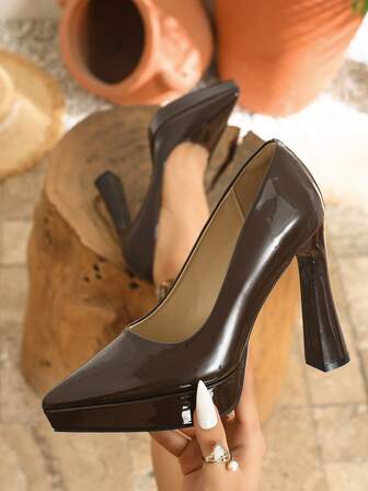 Dammode Casual Låga Vamp Höga Platåskor, Eleganta