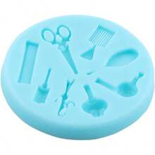 Scissors Hair Tools Fondant Silicone Molds Cake Decoration Cupcake Topper Chocolate Candy Gum Paste Polymer Clay - Style a - View 8