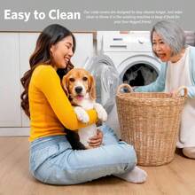 - Funda para Jaula de Perro de privacidad, se Adapta a Cajas de Perro, Lavar y secar a mquina - Negro + 76,2 cm - Ver 6