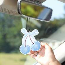 5pcs Car Air Freshener Cute Blue Bow Cherry Conquette Automotive Accessories Car Interior Hanging Scents Decor For Women Teen Girls - BlueBow - Xem 2