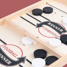 1pc Wooden Tabletop Peg Game, Interactive Peg Jumping Checkers Game - White - View 8