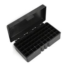 1PC 9mm 50 Round Ammo Storage Case Portable Outdoor Shooting Bullet Storage Box 9mm Submachine Case Universal Black Plastic Case Can Store