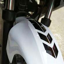 1pc Mudguard Sticker, Motorcycle Decal, Racing Stripe Reflective Car Sticker, Electric Bike Arrow Decal - Red - View 4