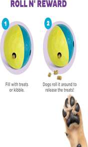 Outward Hound By Nina Ottosson Treat Tumble Interactive Puzzle Ball Dog Toy, Level 1 Beginner, Blue, Small (475" Diameter) - MàuH - Xem 4