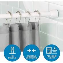 Curtain Window Rods - White - View 2