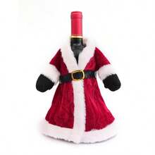 New Christmas Decorations, Dress Skirt Wine Bottle Cover, Creative Christmas Red Wine Bottle Cover For Home Dining Table Decor, Santa Claus Wine Bottle Knitted Cover, Restaurant Bar Pub Atmosphere Decoration Insulation, Galentines, Puppy, Carnival,Spring Summer Picks,Brides Maid Gifts,Room,Bedroom Deccor,Bedroom Deccor,Beach,Travel,For Men,For Women,Vacation - High-end Wine Bottle Suit - View 9