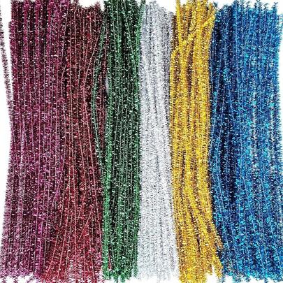 1000 Piezas Limpiapipas, BetterJonny 30cm de Largo Limpia Pipas Colores Surtidos Tallos de Chenilla para Proyectos Manualidades Decoraciones, 10 Colores