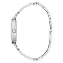 Guess Reloj de pulsera de mujer de acero inoxidable con tres manecillas de cuarzo, Serie Aurora, Caja de acero inoxidable/Lente de vidrio resistente a los arañazos, W1288L1 - Plateado - Ver 5