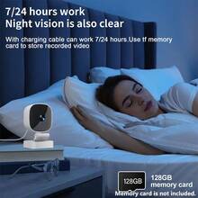 1 كاميرا ذكية صغيرة بدقة 1080P كاملة، تدعم اتصال WiFi، رؤية ليلية عالية الدقة، اتصال صوتي ثنائي الاتجاه، عرض عبر تطبيق الهاتف المحمول، كشف الحركة وميزات أخرى، إمداد طاقة عبر USB، بدون بطارية، مناسبة للاستخدام المنزلي والمكتبي، مناسبة لمراقبة سلامة المسنين والأطفال والحيوانات الأليفة.