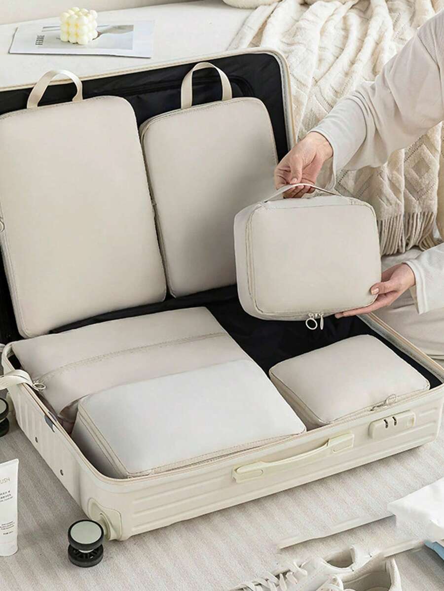 6/1 Bolsa de armazenamento de viagem de grande capacidade, bolsa de armazenamento de roupas, bolsa de bagagem portátil, bolsa de armazenamento dobrável, adequada para festas de fim de ano, aniversários, casamentos, organizador de roupas, organizador de armazenamento. - Multicolorido - Ver 1