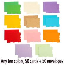 20-Piece Set, Includes Creative Kraft Paper Vintage Envelopes And Greeting Cards, Featuring A Blank Wavy Lace Design, Perfect For Handwritten Birthday Wishes, Thank-You Cards, And Letters. Suitable For Weddings, Engagements, New Year's Greetings, Party Invitations, Valentine's Day Handwritten Cards, And Business Correspondence. - Multicolor - View 16