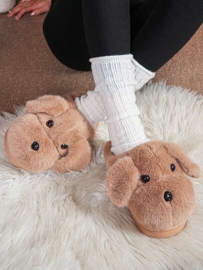 2025 Winter Cutest Shoes For Women, Couple Gifts Plush Thermal Slippers, Thick Plush For Warmth Cozy Animal Slippers, Washable Indoor House Shoes With Cozy Fabric Lining And Cushioned Fabric Insole, Available In Men's Size