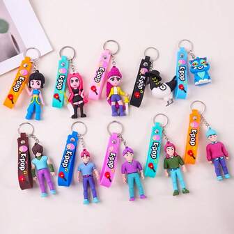 2025 New KPOP Witch Hunting Girl Group Keychain Pendant, KPOP Witch Hunting Girl Group Idol Figurine And Keychain, Cartoon Anime High-Cuteness Student Backpack Accessory - Plush Doll, Travel Doll, Classroom Stress Relief Doll, Mini Trinket, Bath Doll, Christmas Stationery, Stress Ball, Birthday/Christmas/Perfect Gift