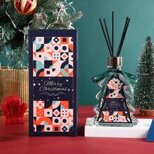 200ml Weihnachtsbaum Glas Schleife duftlose Kerzen Geschenkset, geeignet für Weihnachtsdekoration Zuhause und Lufterfrischer im Schlafzimmer