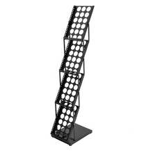 YUNRUX Foldable Brochure Stand & Displays Magazine Rack Office Shelves Catalog Literature Stand For Office And Trade Fair - 黑色 - 查看 1