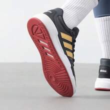 Adidas Unisex Casual Shoes, 2025 New Classic 3-Stripes Sneakers, Low-Top Casual Shoes, Durable Flat Shoes, Couples - Carbon Black/Dark Gold Metallic - View 4