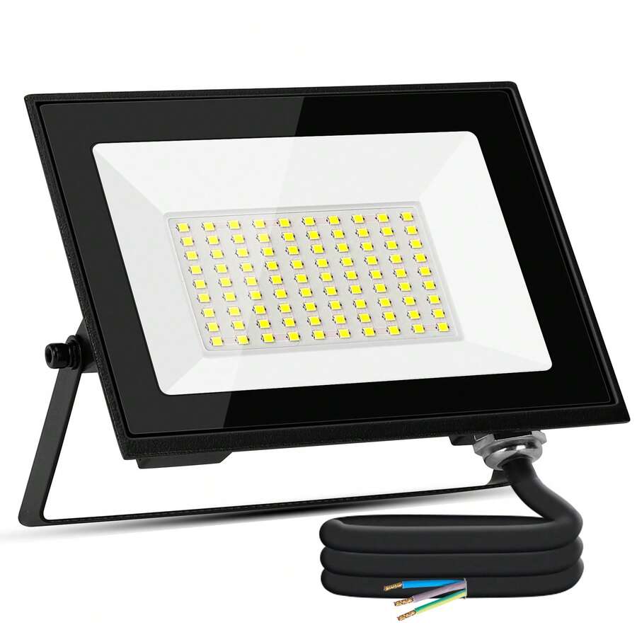 Aigostar Foco LED Exterior, Proyector Impermeable IP65, 6500K Blanco Frío para Garaje, Jardín, Patio, Parque - 50w-6500k - Ver 1