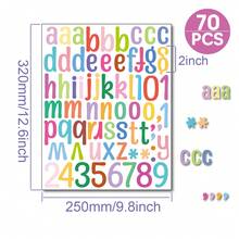 2-Inch Colorful Number & Letter Stickers, Self-Adhesive Decorative Decals For Classroom, Mailbox, Home