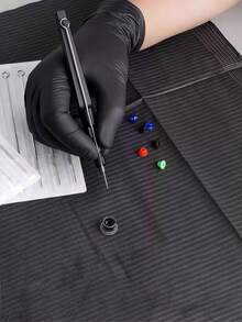 10pcs Tattoo Pen Kit With 10 Needles And Colored Ink, Suitable For Beginners, Black, DIY Tattoo Tool Set, Suitable For Beginners