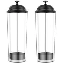 ZFLYCANP Dispensador de pajitas de plástico paquete de 2 resistente y organizado dispensador de pajitas - No - Ver 1