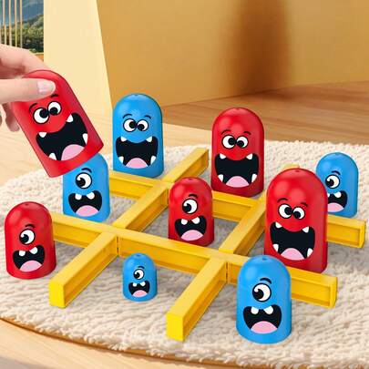 Classic Tic Tac Toe Upgraded Travel Game, Family Party Game, Portable, 2-Player Board Game, Suitable For Teenagers, Adults, Relaxation, Tabletop Game, Christmas & Birthday Gift