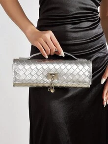 REMANLAND Fashion Shiny Crocodile Pattern Handbag, Luxury Women's New Party Bag Clutch, Exquisite Long Prom Bag, Suitable For Women's Party, Wedding, Dinner, Banquet Evening Bag, Suitable For Party Girls, Ladies, Suitable For Women, Very Suitable For Party, Wedding, Prom, Dinner/Banquet, The Best Gift For Women