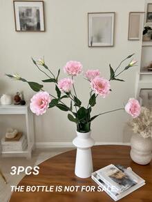 3PCS Artificial Flowers Balloon Flower Bouquet Silk Material Faux Flowers For Wedding Decoration, Valentine's Day, Birthday, Anniversary, Home Decor, Table Centerpiece, Bedroom & Bathroom Display, Desk Decoration, Autumn & Fall Season Floral Arrangement