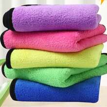 4 件装超柔软超细纤维绒面汽车清洁毛巾 - 超强吸水、超厚、无纺布抛光、清洗和干燥布 - 彩色 - 查看 15