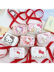 1pc Kids Katy Cat Girl Crossbody Bag, Fashion Princess Bag, Cute Cartoon Shoulder Handbag - Multicolor - View 5