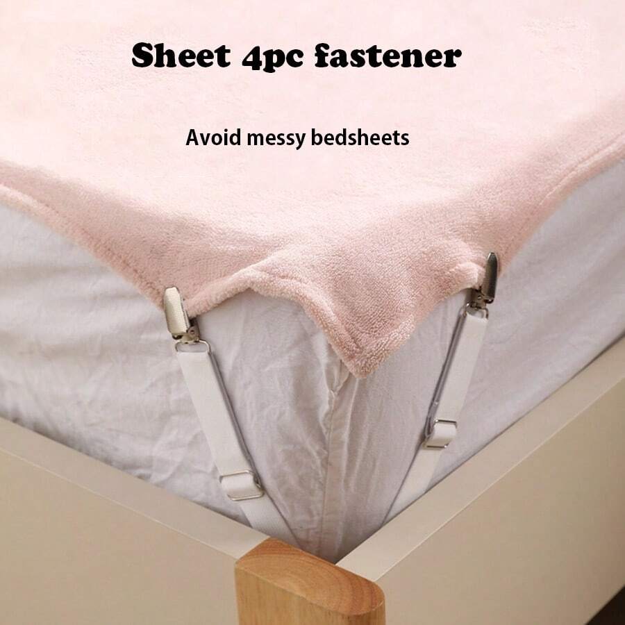 4pcs Universal Bedding Clip - Adjustable Strap System For Mattress/Sofa Mat Thickness, Hotel Quality Fixed Kit - 4-pack Sheet Holders - View 1