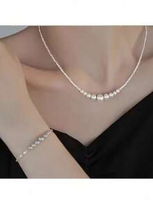 1 Simple Imitation Pearl Luxury Jewelry, Elegant Daily And Party Wear, Valentine's Day Gift For Girlfriend Or Girlfriend, Exquisite Beaded Design, Perfect Gift - 白色 - 查看 2