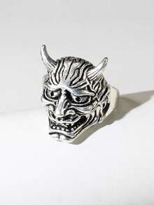 Hợp kim nhẫn trang trí quái vật dành cho nam giới thời trang và được ưa chuộng cho kỳ nghỉ và để có vẻ ngoài sành điệu - Màu Bạc Cổ - Xem 6
