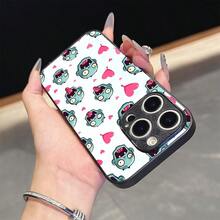 Zombie Pattern  Case For 17 Pro Max 16 Pro Max 15 Plus 14 13 12 11 XR XS Max Lightweight Shock Resistant Durable Non Yellowing Cute Heart Design - Black - View 5