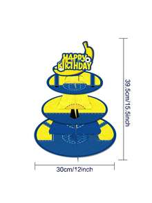 Minions 1 pièce Support en carton thème Minions, adapté pour la décoration de table d'anniversaire, Noël, Halloween, carnaval, anniversaire, centre de table de banquet