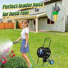 3ft Short Garden Hose With Female To Female Connector Metal Leakproof Leader Hose For Hose Reel Heavy Duty 304 Stainless Steel Flexible Hose For Outdoor Garden Watering Car Pet Cleaning - 25英尺 - 查看 2