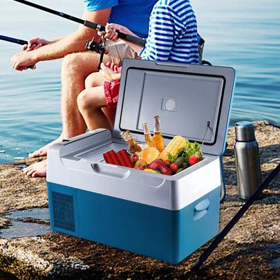 Refrigerador portátil de 23 cuartos (22 litros), control de aplicación de refrigerador de 12 voltios (-4 ℉ ~ 68 ℉), refrigerador de compresor eléctrico para automóvil con 12/24 V CC y 110-240 V CA para acampar, viajar, pescar, uso en exteriores o en el hogar