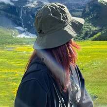 1 件男/女速干纯色钓鱼帽，宽边休闲户外太阳帽，涤纶材质