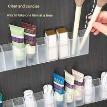 Wall-Mounted Cosmetic Storage Box - Lightweight Plastic Storage Box For Storing Lipsticks, Brushes, Eyebrow Pencils And Small Accessories - No Electricity Required