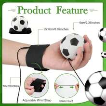 Zestaw wytrzymałych mini piłek do odbijania na nadgarstku – koszykówka, piłka nożna, baseball, tenis – idealny do zabawy i ćwiczeń na świeżym powietrzu