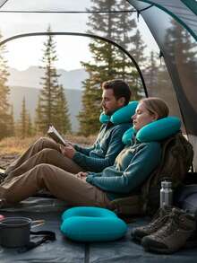 1/2pcs Inflatable Pillow, U-Shaped Pillow, Airplane Pillow, Inflatable Travel Neck Pillow, Office Neck Pillow, Portable Siesta Neck Support, Travel Inflatable Neck Pillow, Travel Essential, Pump Inflation, Suitable For Office, Travel, Dorm, Outdoor